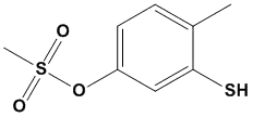 Molecular Structure of 62262-73-1 (Phenol, 3-mercapto-4-methyl-, 1-methanesulfonate)